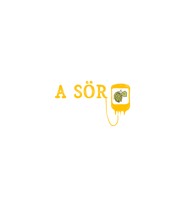 Vészhelyzet esetére a vércsoportom a sör minta fekete pólón