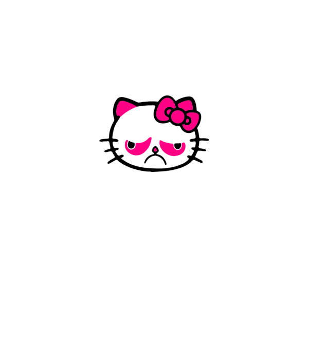 Hello Grumpy minta fehér pólón