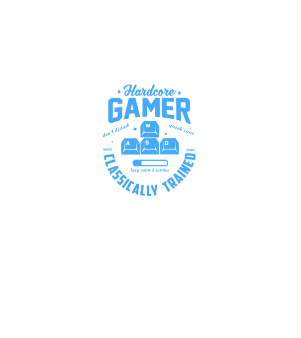 Gamer - 2007 minta sötétkék pólón