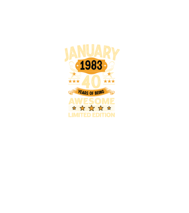 January 1983 40 years of being limited edition minta fekete pólón