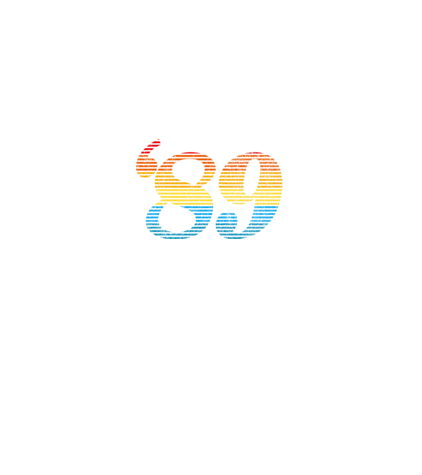 Retro szülinap 1989 minta fekete pólón
