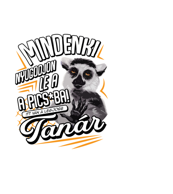 Itt van a legjobb Tanár minta fekete pólón