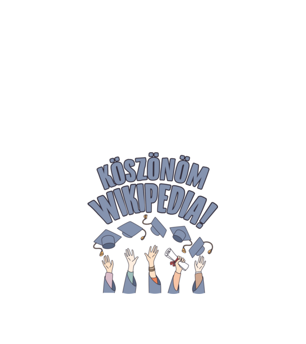 Köszi wikipedia minta fehér pólón