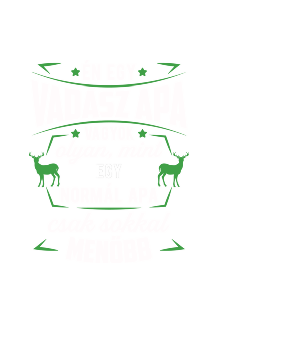 Menő Vadász apa minta fekete pólón