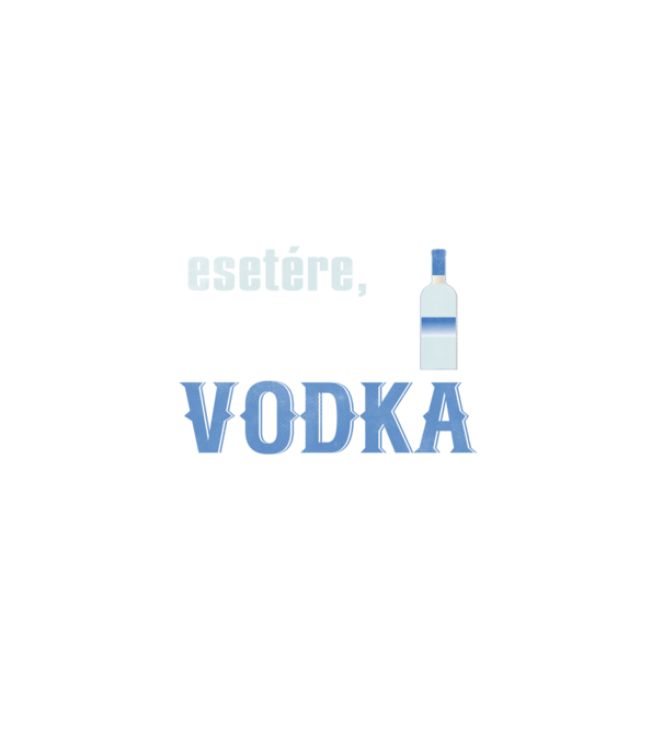 Vészhelyzet esetére a vércsoportom vodka minta fekete pólón