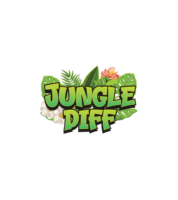 GAMER jungle diff minta fehér pólón