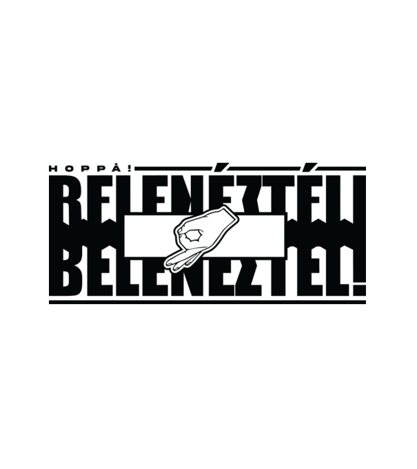 Rejtett üzenet Hoppá belenéztél minta fehér pólón