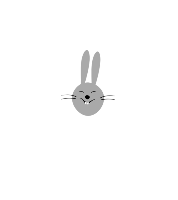 rabbit minta rózsaszín pólón