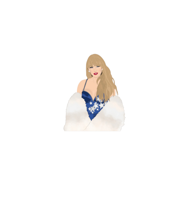 Taylor Swift blue minta világos rózsaszín pólón