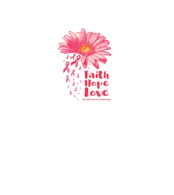 Gerbera faith hope love minta fehér pólón