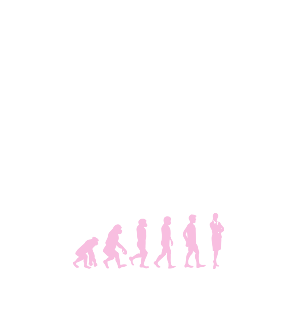 Üzletasszony evolúció minta fehér pólón