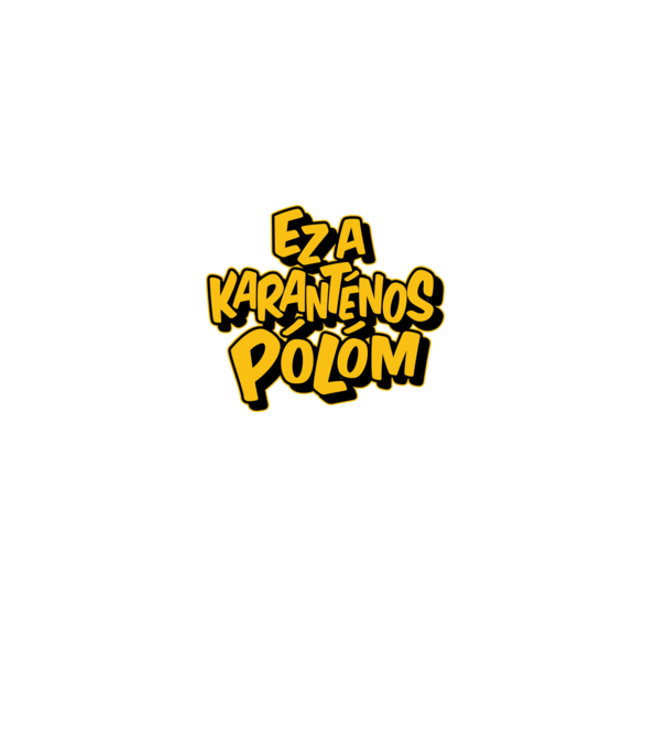 Karanténos póló minta fekete pólón
