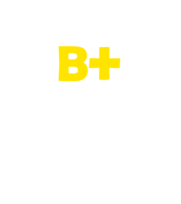 B+ minta fekete pólón