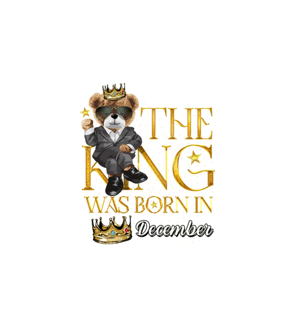 The king was born int DECEMBER minta fehér pólón