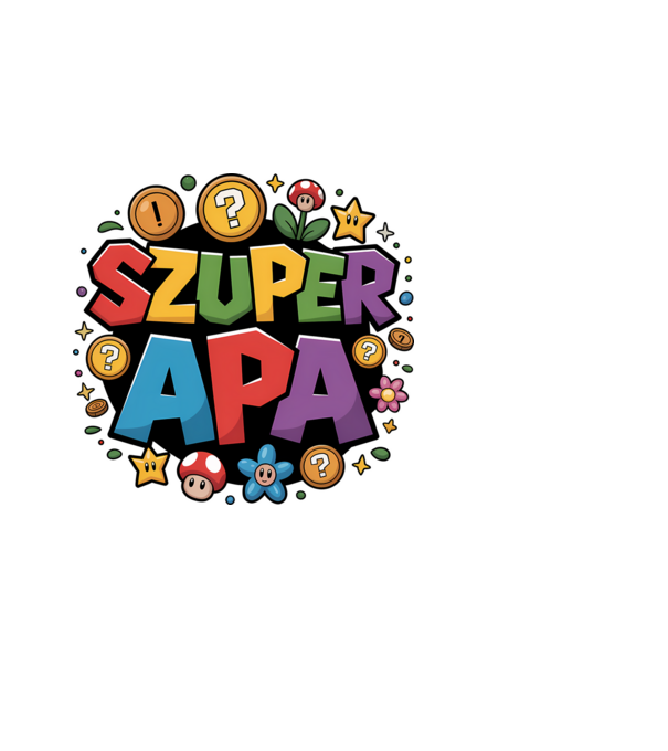 Szuper Apa minta világoskék pólón