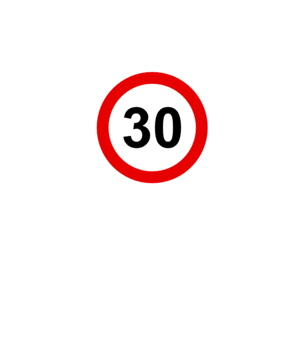 30-as tábla minta szürke pólón