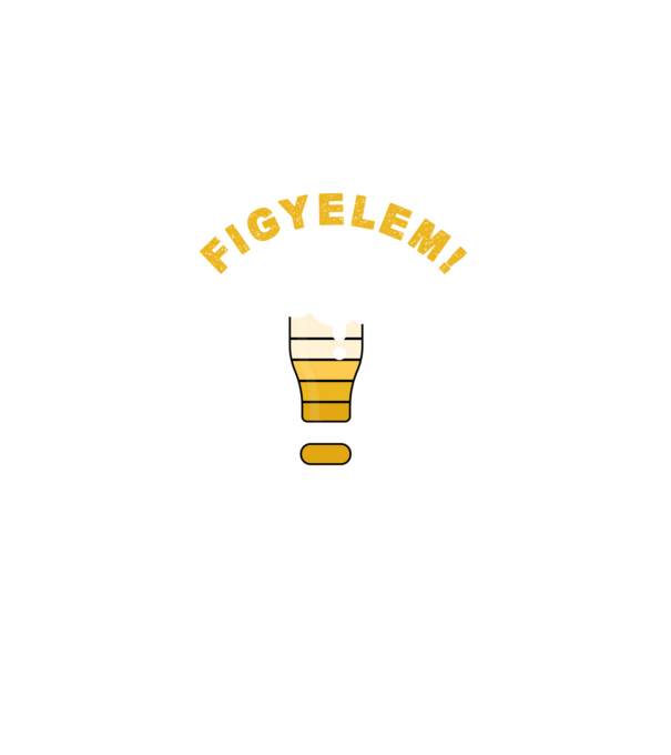 Figyelem! Apa viccek betöltése minta fehér pólón