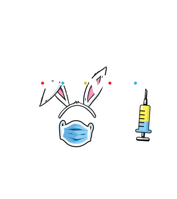 Karantén húsvét minta fehér pólón