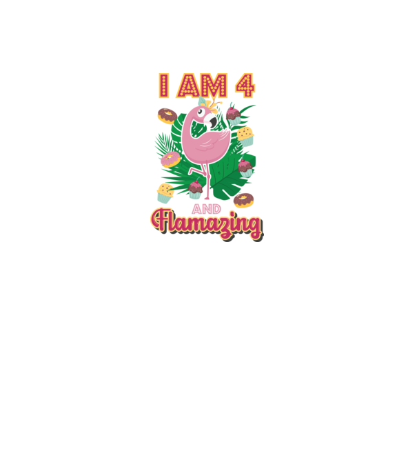 FLAMAZING SZÜLINAPOS 4 éves minta fehér pólón