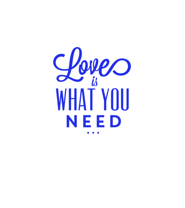 love what u need minta farmerkék pólón