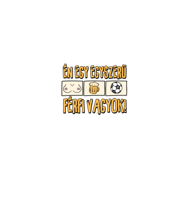 Egyszerű férfi vagyok minta királykék pólón