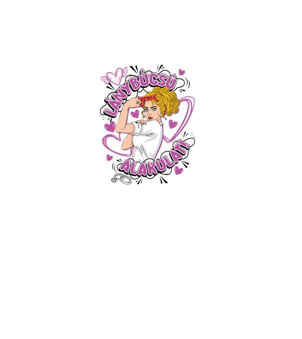 Lánybúcsú alakulat szőke Pinup lght minta dusty pink pólón