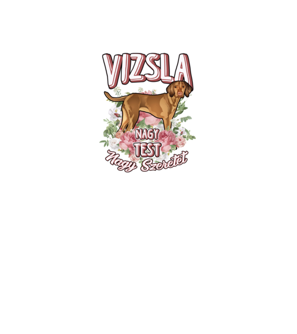 FLORAL DOGGO vizsla minta fehér pólón
