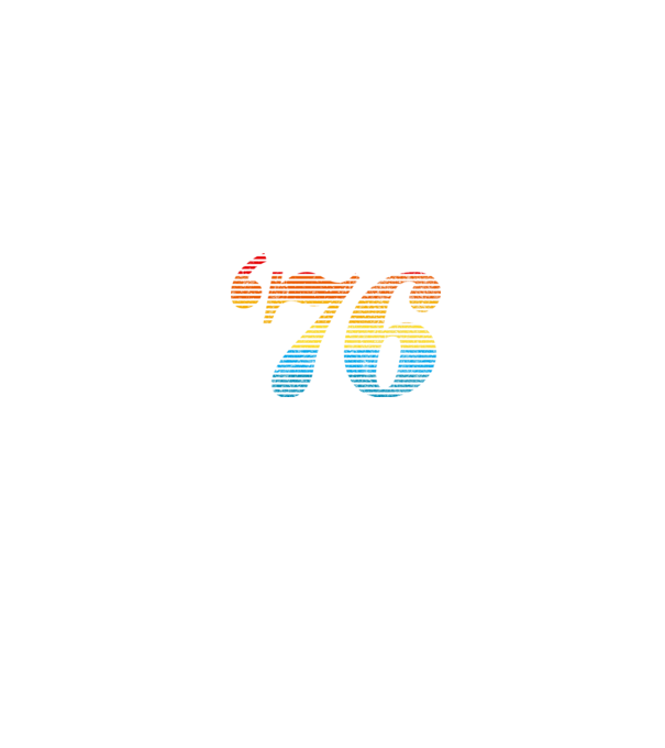 Retro születésnap 1976 minta fehér pólón