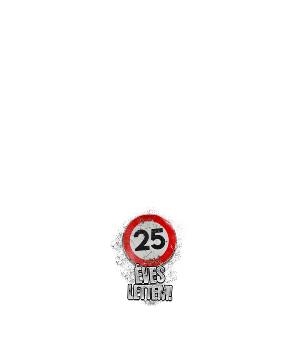 Speedlimit 25 éves minta fehér pólón