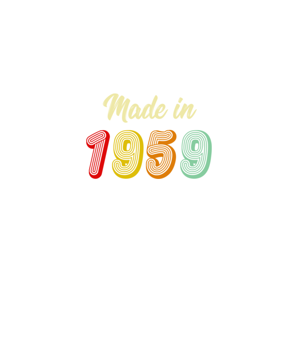 made in 1959 retro minta fekete pólón