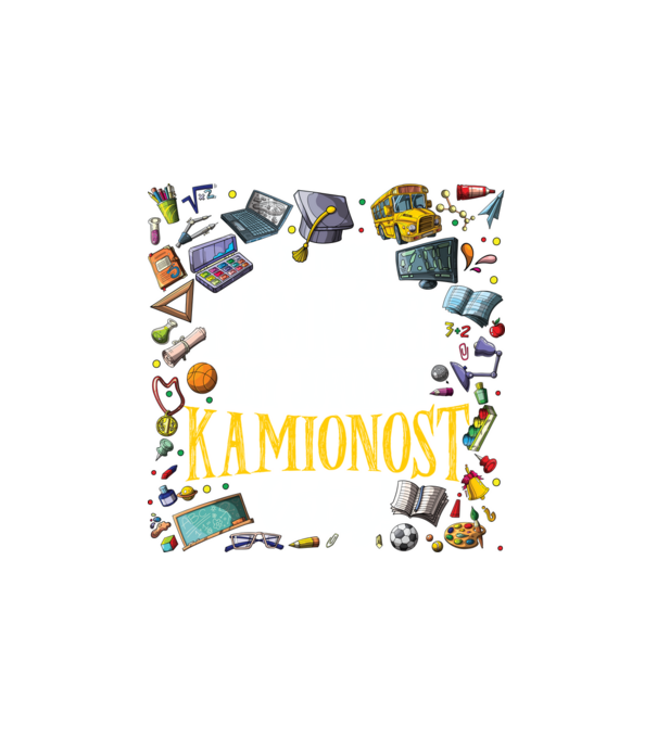 Jövőbeli kamionos minta fehér pólón