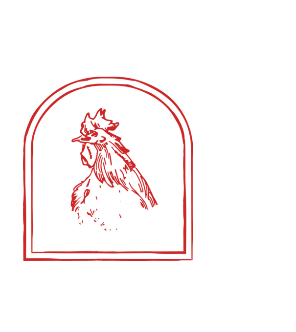 Fesztivál kakas grill minta fekete pólón