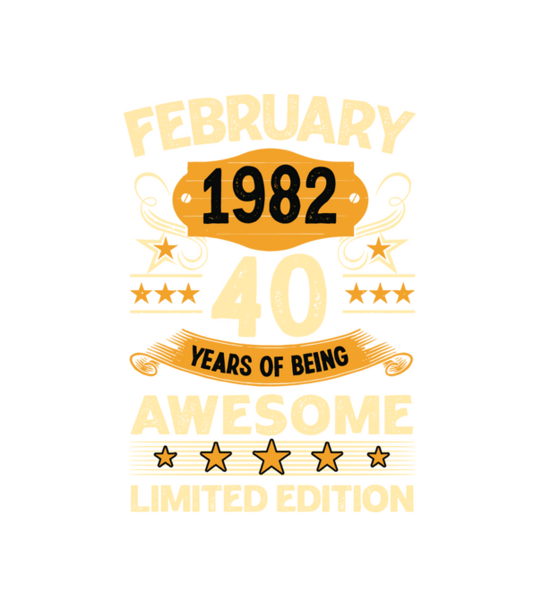 40 years of being limited edition_february minta fehér pólón