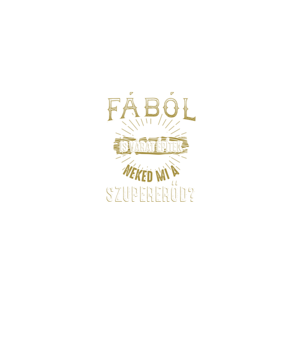 Fábol is várat - szupererő minta fekete pólón