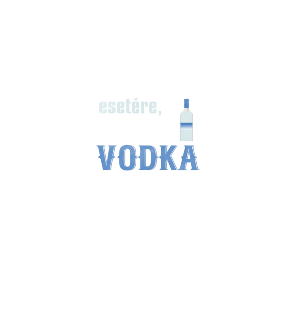 Vészhelyzet esetére a vércsoportom vodka minta fekete pólón