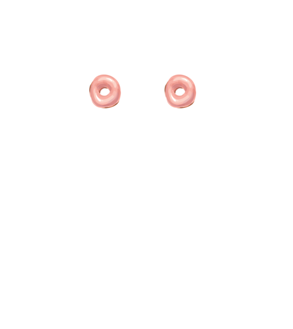 Donut titties minta fehér pólón