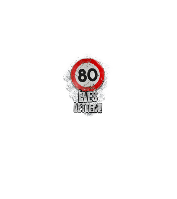 Speedlimit 80 éves minta fekete pólón