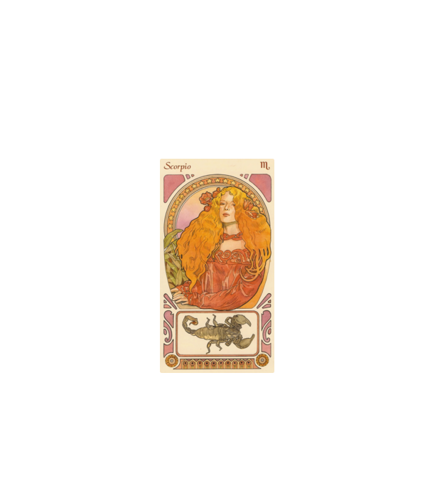 Tarot Horoszkóp SKORPIÓ minta fehér pólón