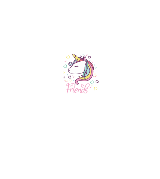 Unicorn Friend minta fekete pólón