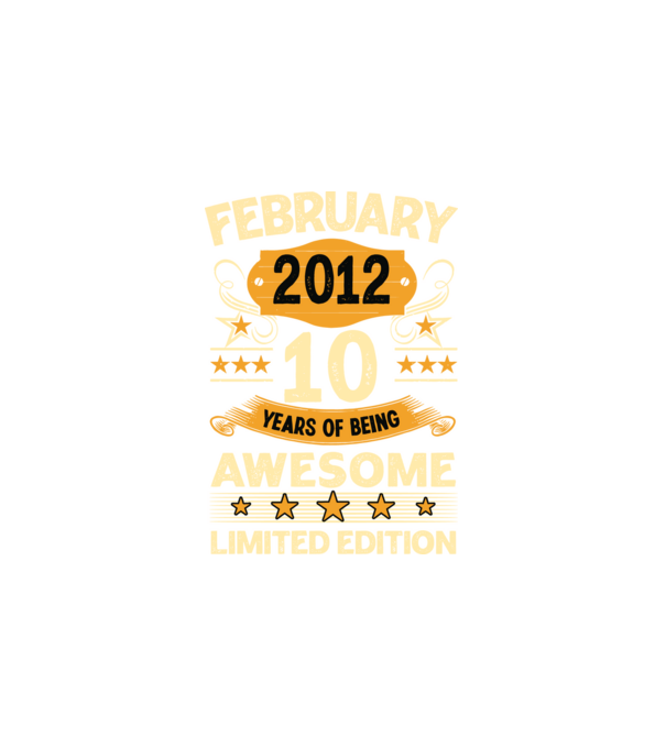 10 years of being limited edition_february minta fehér pólón