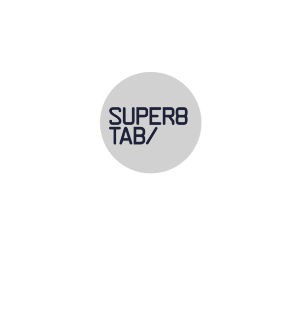 Super8 & Tab minta fekete pólón
