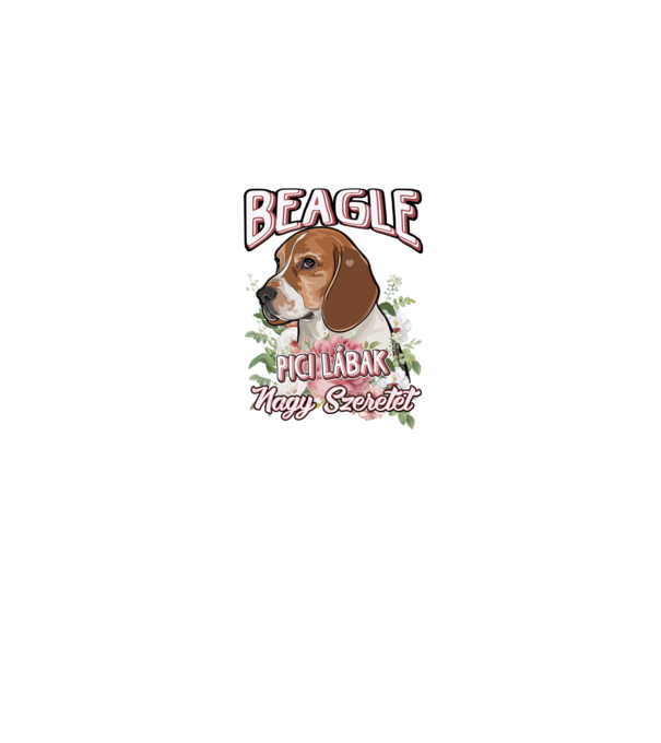 FLORAL DOGGO beagle minta szürke pólón