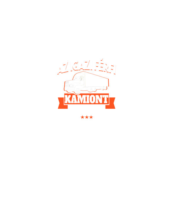 Az igazi férfi kamiont vezet minta fekete pólón