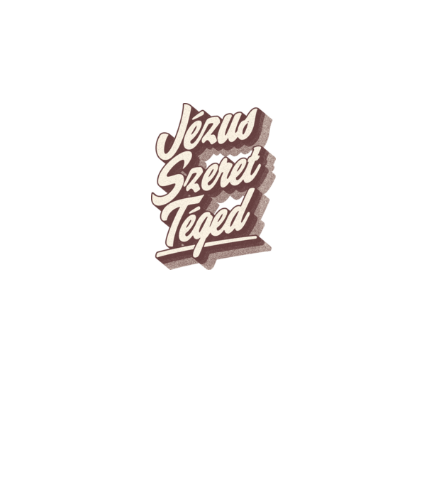 Jézus szeret téged retro minta fehér pólón