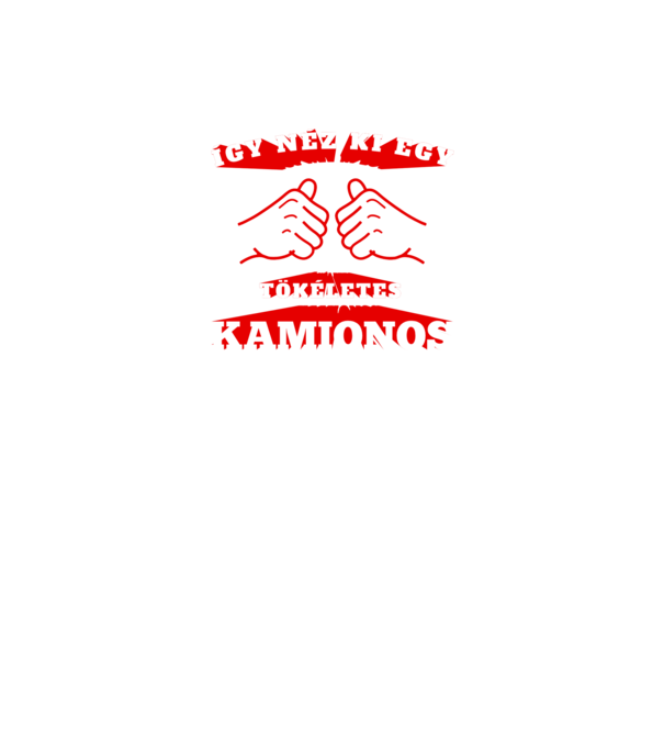Így néz ki egy tökéletes KAMIONOS minta fekete pólón