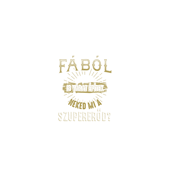 Fábol is várat - szupererő minta fekete pólón
