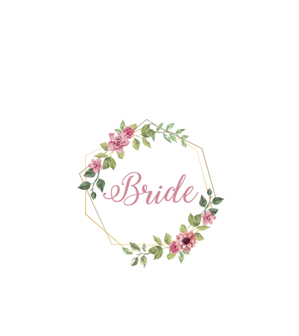 BRIDE pink floral minta fehér pólón