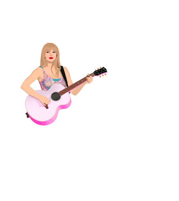 Taylor Swift pink minta fehér pólón