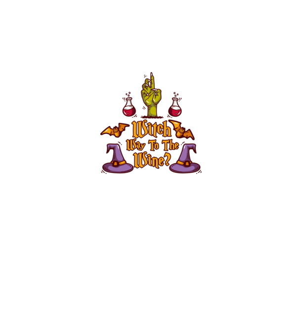 Witch way to the wine minta szürke pólón