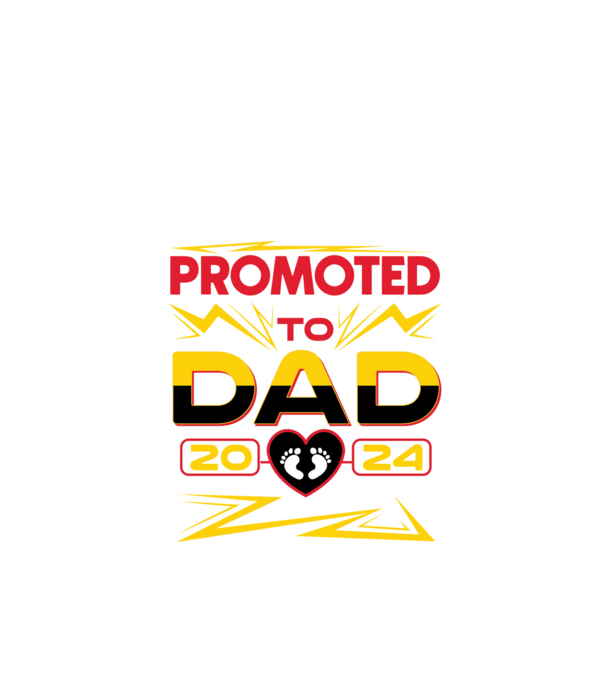 Promoted to dad minta fekete pólón